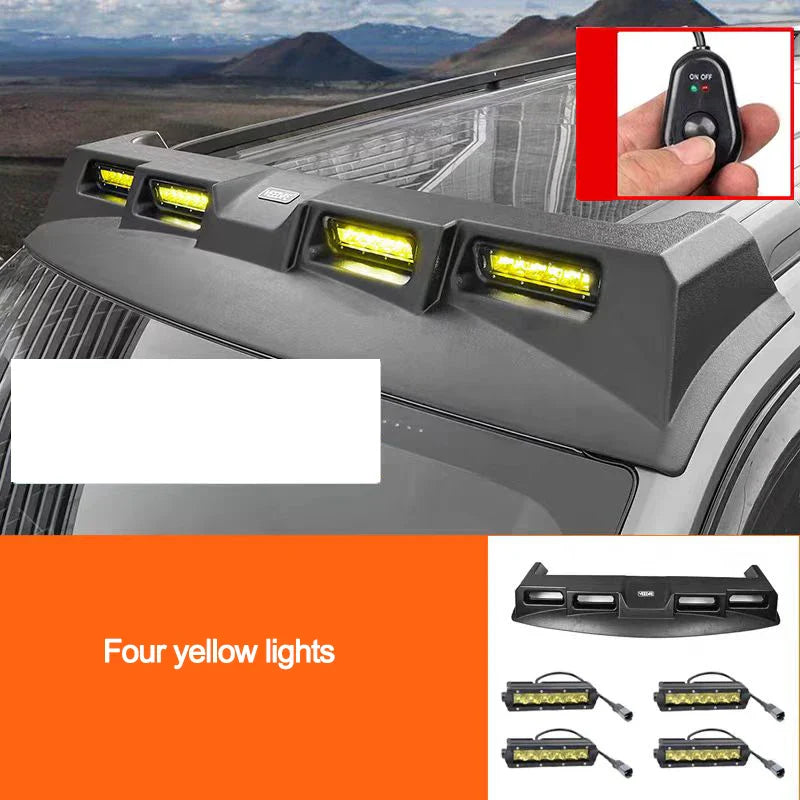 For GWM New Haval H9 MKII 2024 2025 2026 Four Eye Spoiler Roof Spotlight Platform Searchlight Car Accessories