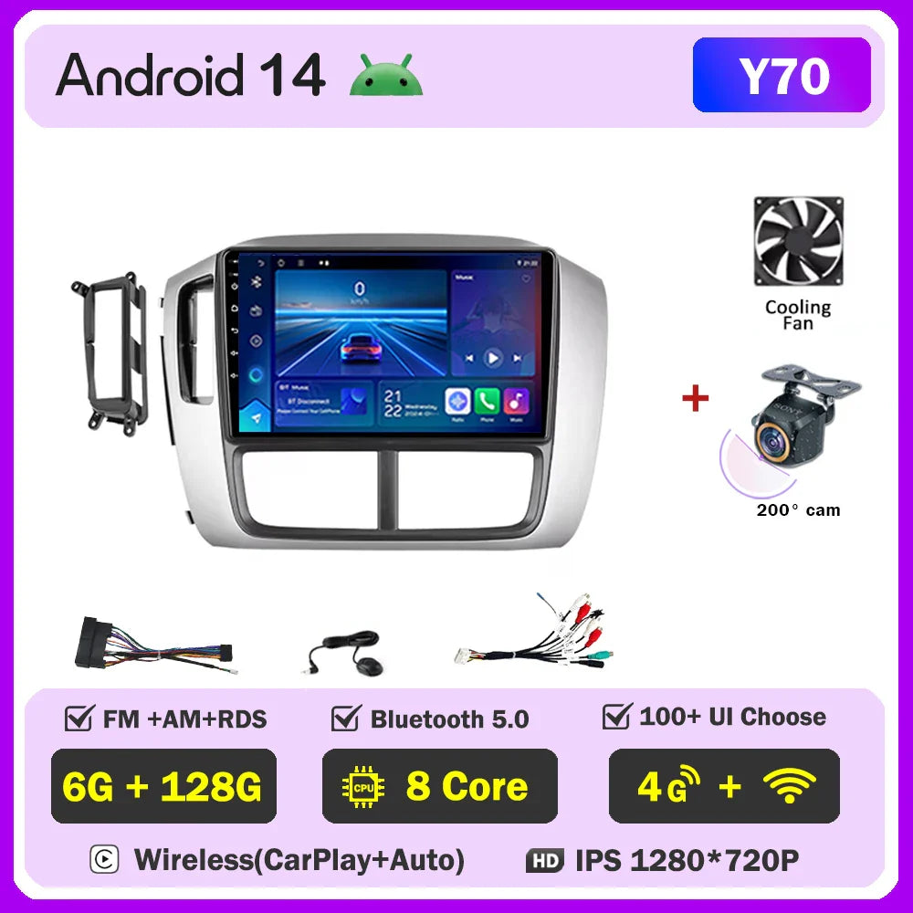 Car Android For Honda Pilot 1 2005 - 2008 Stereo Auto Mirror Link Rear Camera Multimedia Player GPS Navigation Dash Cam Wifi 5G