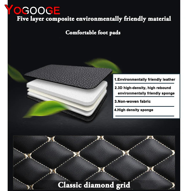 YOGOOGE Custom Car Floor Mats For Infiniti G G25 G35 G37 Auto Carpets Foot Coche Accessorie