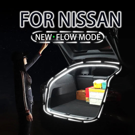 【NEW UP】Automobile Trunk Ambient Light For Nissan X-Trail Jinke Qashqai Tourle Induction Lighting Modification Accessories