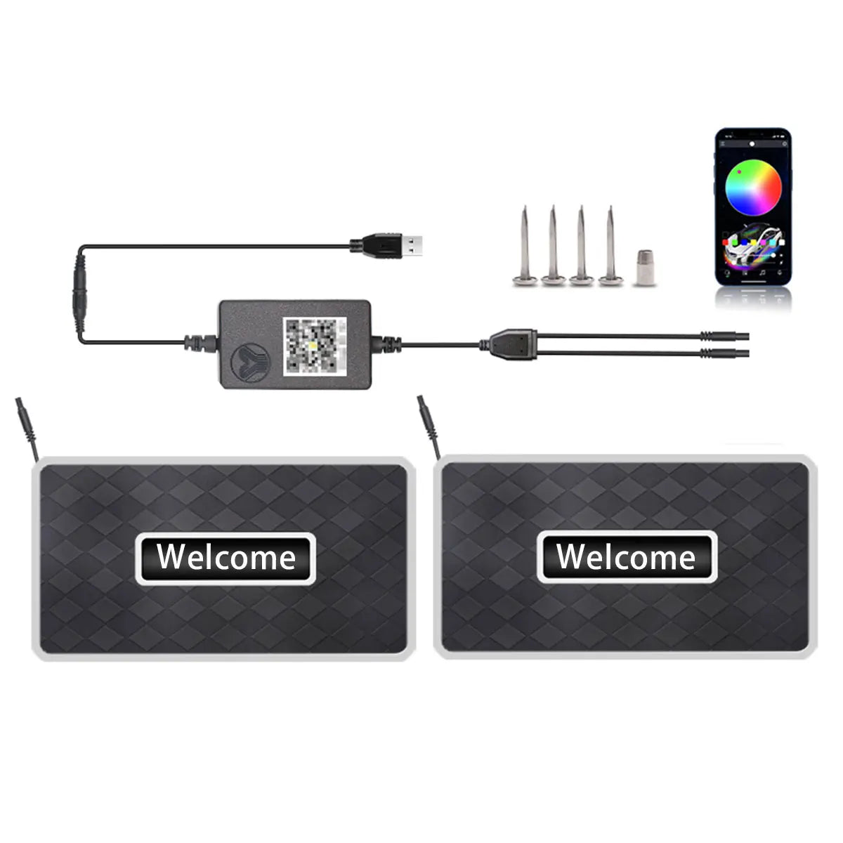 Customizable!Car LED Foot mats Symphony 213 Colors Led Car Ambient Lights App Control RGB Led car interior light accessories