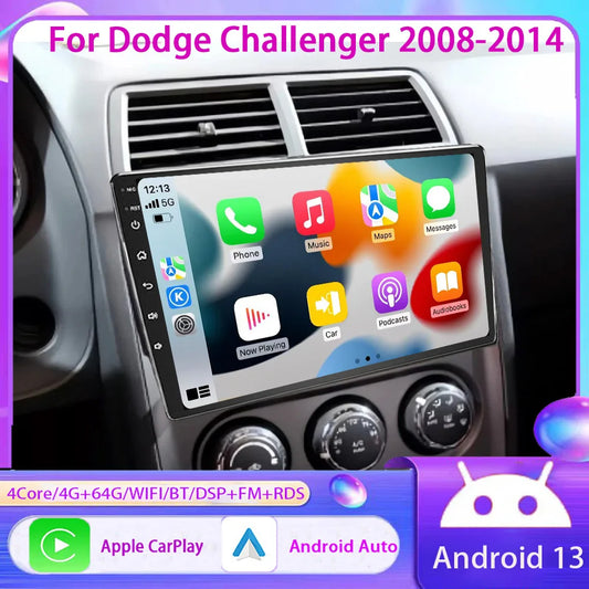 10”For Dodge Challenger 2008-2014 Car Multimedia wireless Carplay Android Auto GPS stereo Radio Video Palyer Head Unit