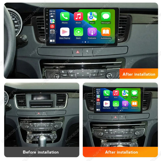 MEKEDE&NAVIFLY Wireless Carplay Auto Android 14 Car Radio Multimedia Player for Peugeot 508 2011-2018 Stereo GPS 2 Din Head Unit