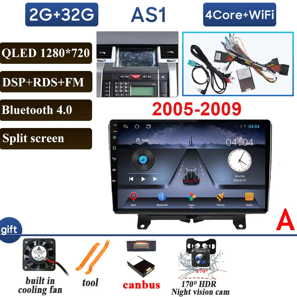 Car Radio Carplay For Land Rover Range Rover Sport 2005-2013 Navigation GPS Android Auto Multimedia Player 4G Wifi No 2din DVD