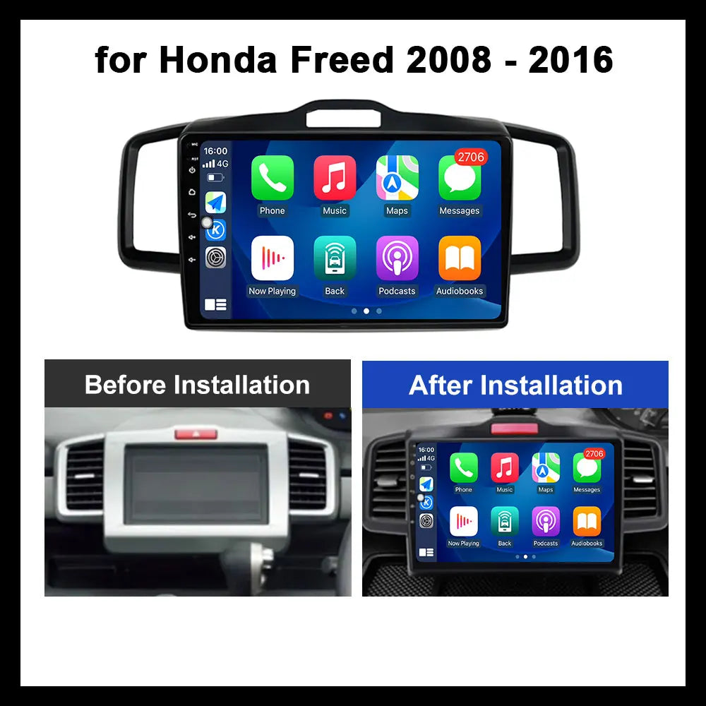10 inch Android System for Honda Freed 2008 - 2016 Navigation GPS Car Multimedia Radio Video Player DSP Stereo WiFi+4G Bluetooth