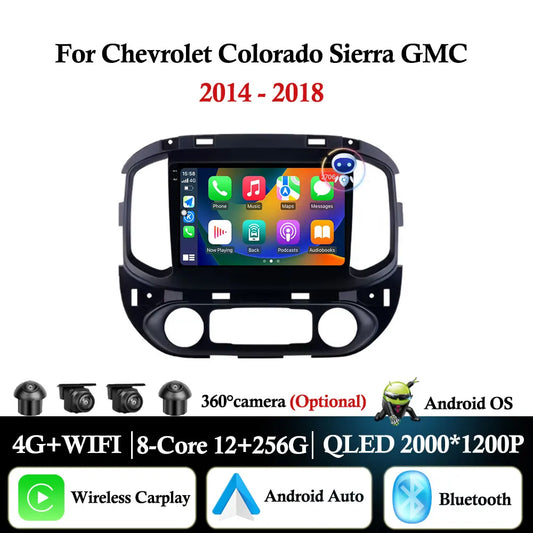 Android Auto For Chevrolet Colorado Sierra GMC 2014 - 2018 Car Radio Video Multimedia Player BT WiFi GPS Navigation Touch Screen