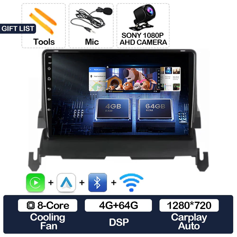 Android 15 Car Radio For Dodge Journey 2009 - 2012 Multimedia Stereo Video Player Qualcomm Head Unit 2DIN 4G LTE 5G WIFI QLED BT