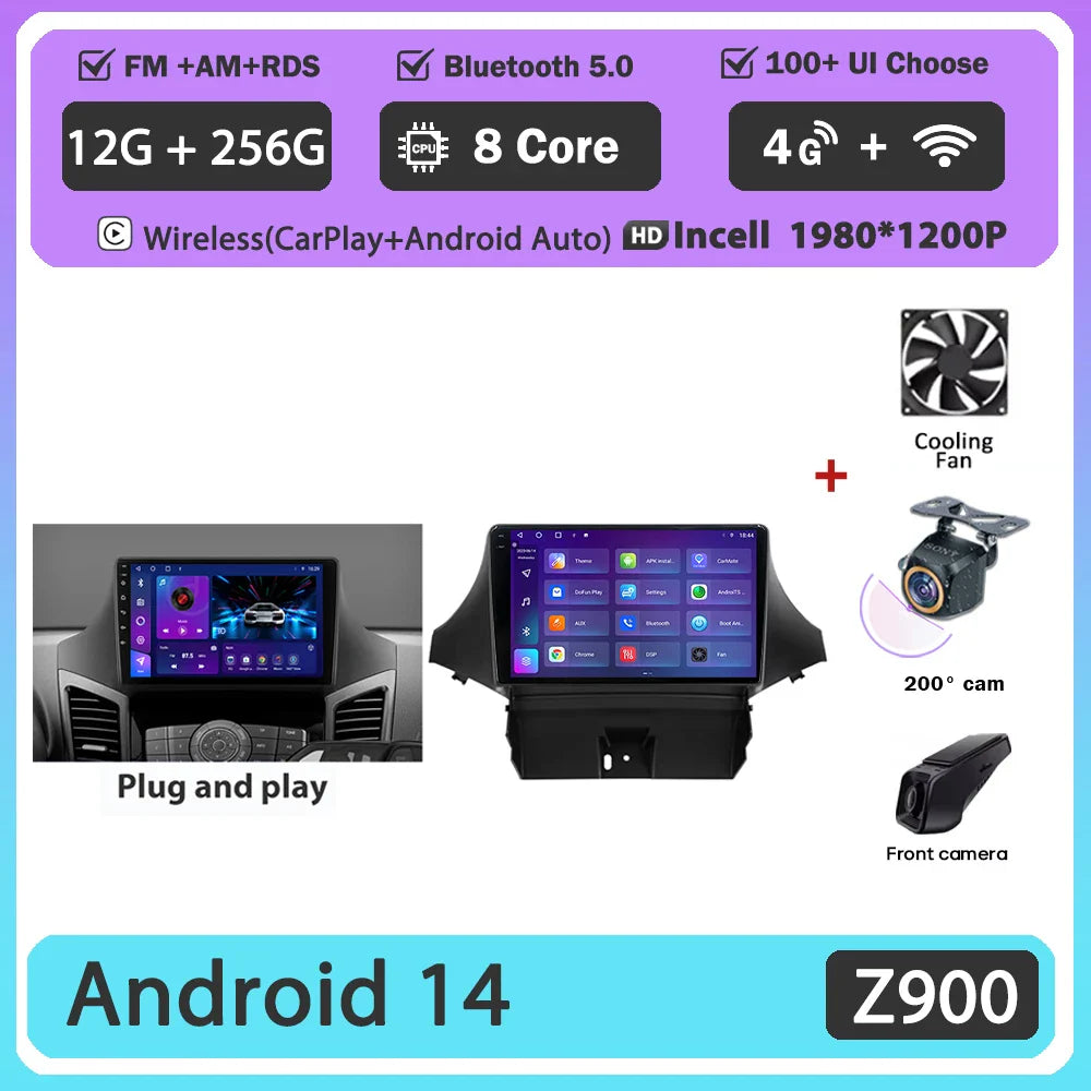 Android 14 2K Screen For Chevrolet Orlando 2010 - 2018 Car Radio Multimedia Video Player Navigation GPS No 2din Head Unit