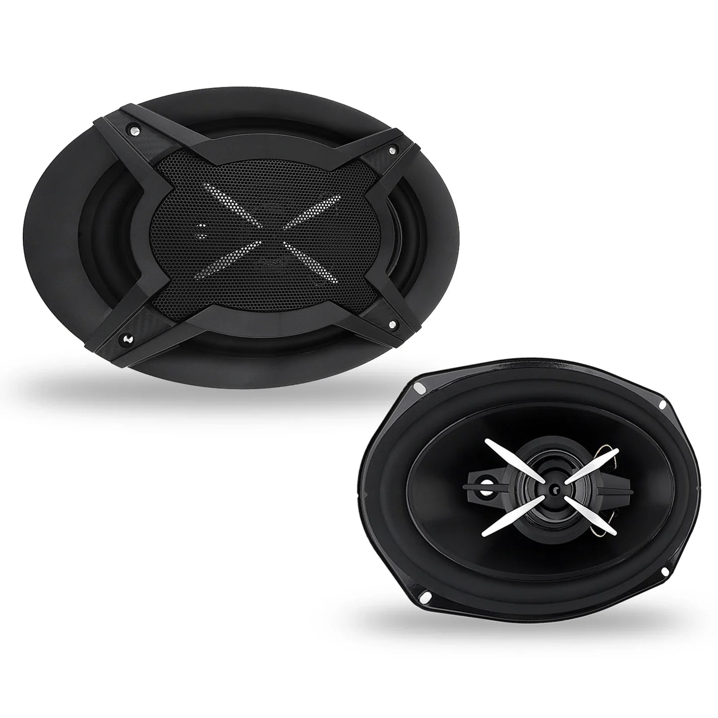 2pcs 12V 6 x 9 Inch Car HiFi Full Range Frequency Speakers Universal 3 Way Coaxial Speakers