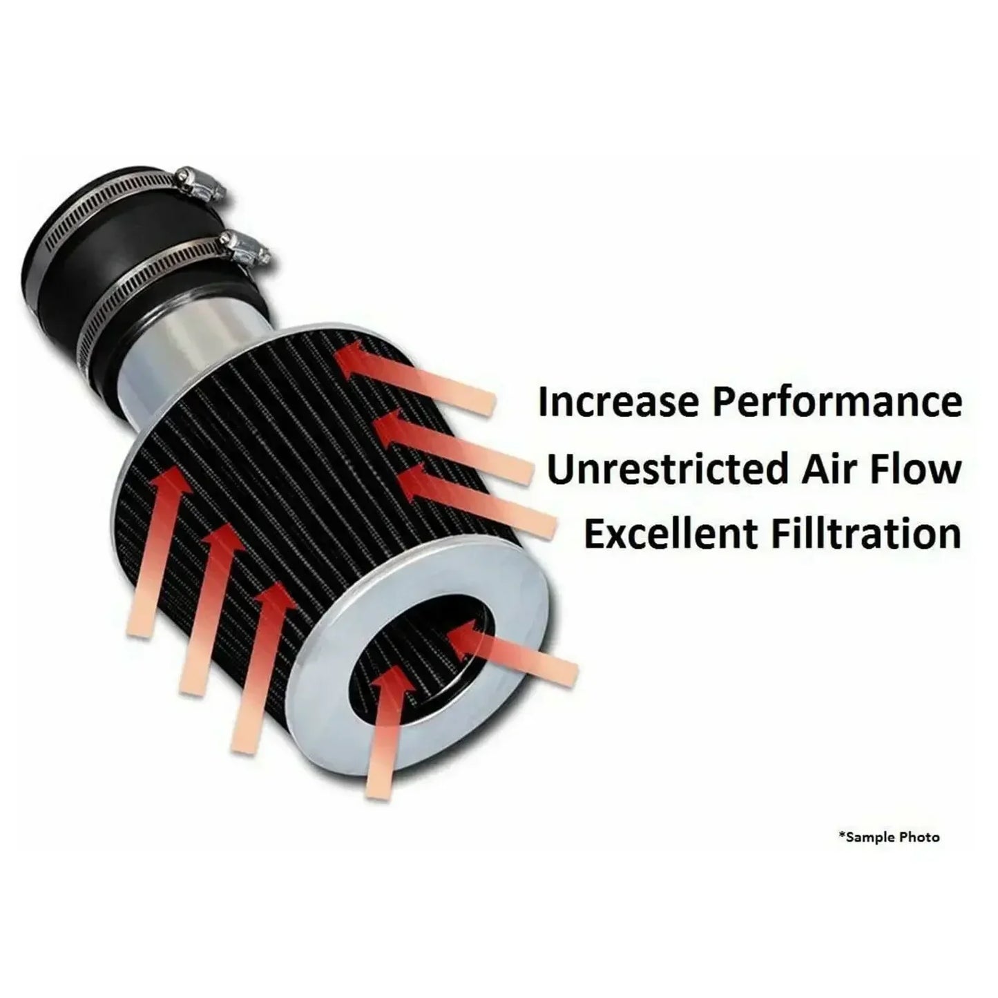 T-6061 Aluminum High Flow Cold Air Intake System Filter Kit for Infiniti G37 Base 3.7L 2008-2013 Nissan 370Z Engine Part