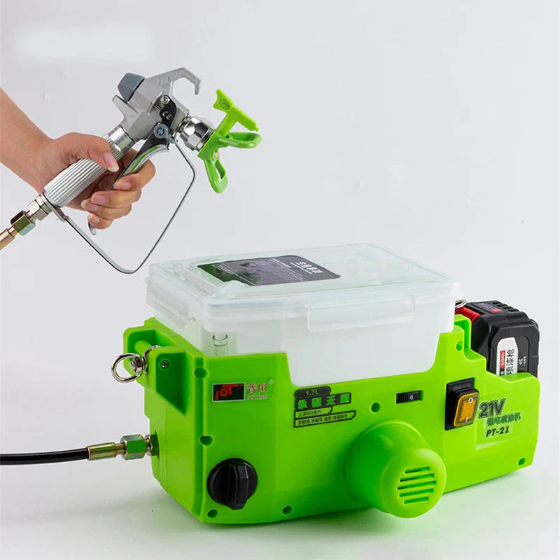 1.7L Airless Paint Sprayer back strap Machine Portable Electric Spray Gun Household High Power Paint Airbrush Lithium Battery power tools