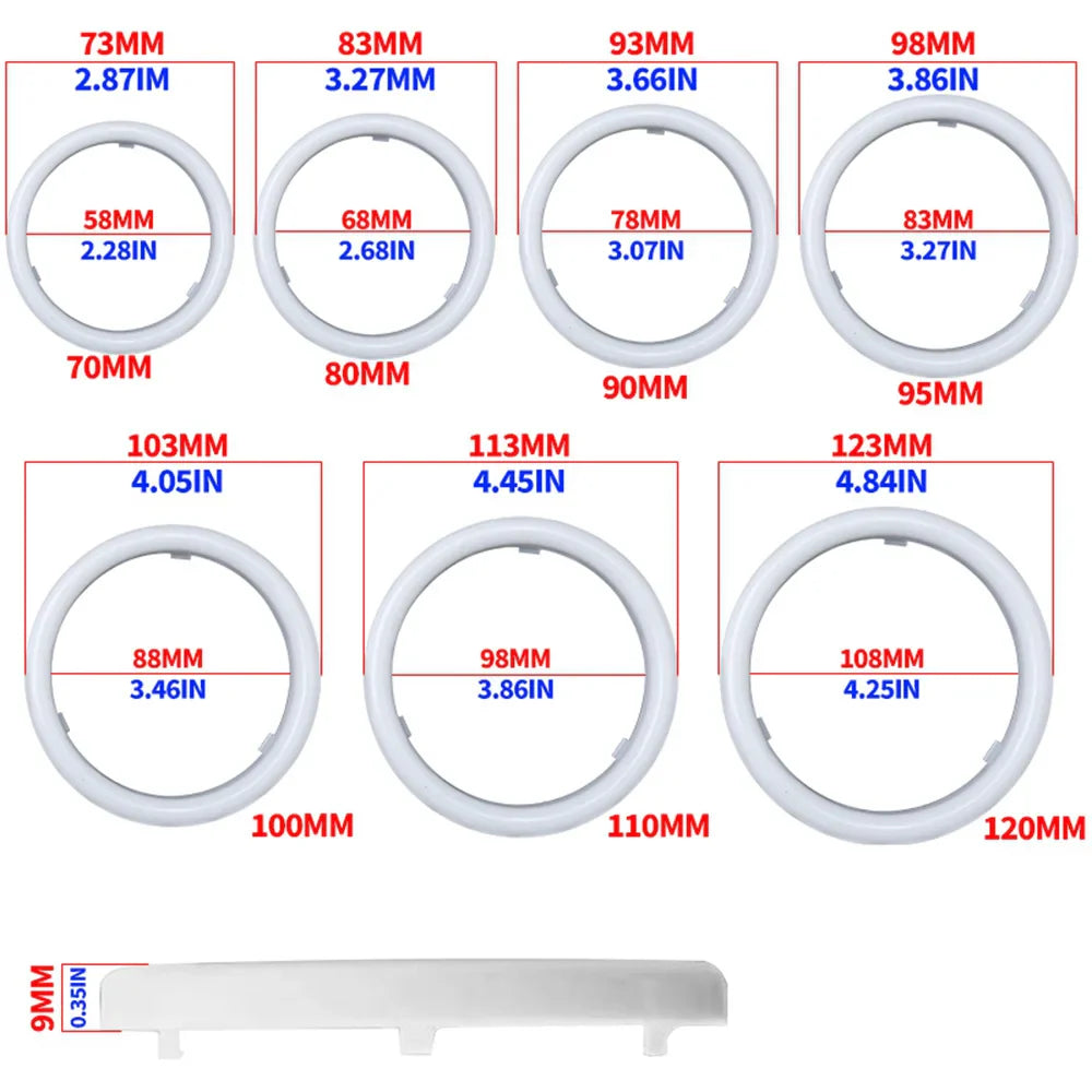 Cotton Light RGB Car LED Angel Eyes Halo Rings APP Control 12-24V Led Headlight Daytime Running Light for Motorcycle Offroad 4X4