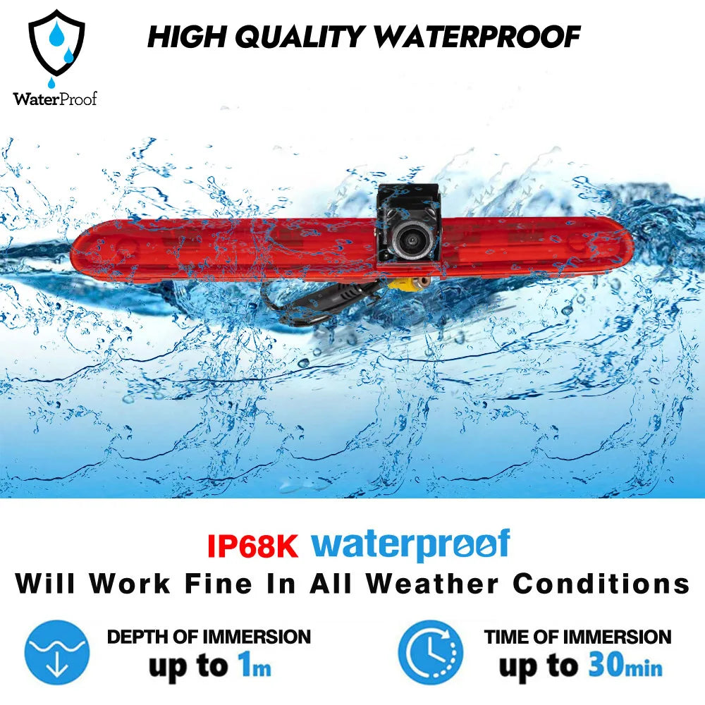 3rd Brake light Rear View Camera for Peugeot Traveler/Expert, Citroen Jumpy/SpaceTourer, Opel Zafira Life/Vivaro & Toyota ProAce