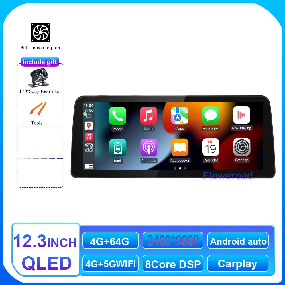 12.3inch 2400*900 Android 14 For Dodge Ram 1500 5500 2013 - 2019 Car Radio Multimedia Video Player Navigation Carplay auto WIFI