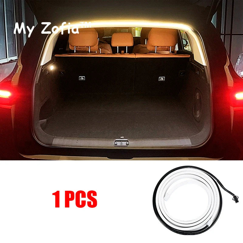 For Leapmotor C10 2024 2025 Car Rear Trunk LED Light Bar Strip Trunk Interior Brightening Decorative Lamp Strip Automatic Light.