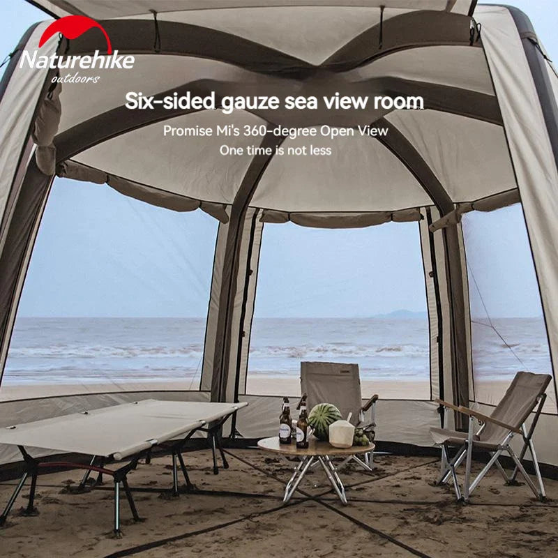 Naturehike Cloud Nest Hexagonal Pergola Inflatable Tent Dome Tent Air Shelter Canopy Beach Camping Waterproof 2000mm UPF50+ 10㎡