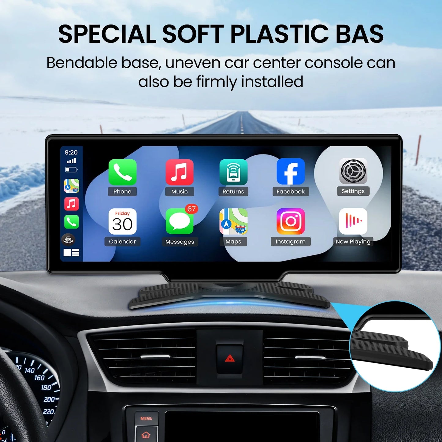 Movyxor 10.26 Wireless Carplay Android Auto Screen Auto BT Mirror Cast HD GPS Navigation Plug Play All Cars 2025 Model