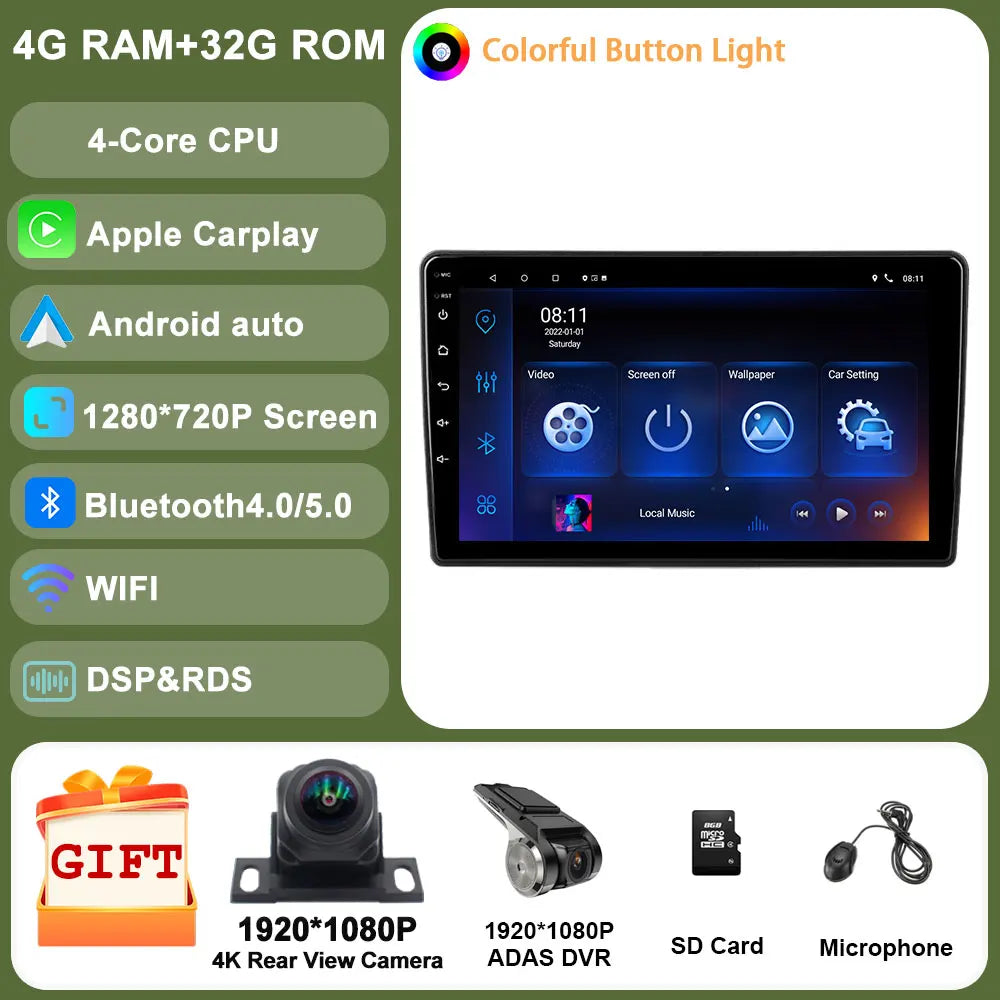 Android 14 For GMC Chevrolet Avalanche Silverado Tahoe Equinox Impala Traverse Express Traverse Car Radio Multimedia Carplay GPS