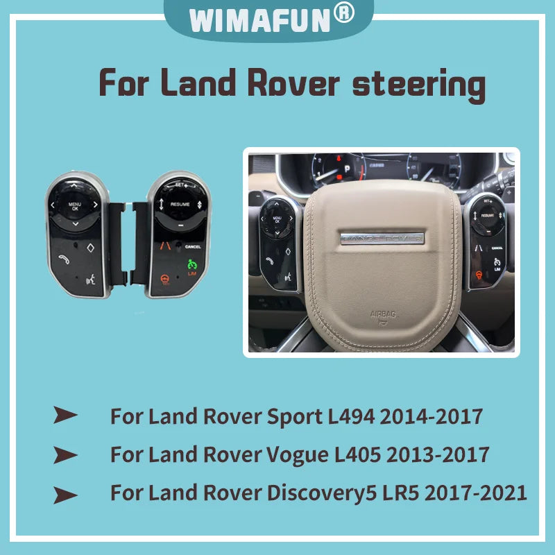 For Range Rover Vogue L405 / Sport L494 / Discovery 5 LR5 Repalcement Buttons Control Keys Car Steering Wheel Control Buttons