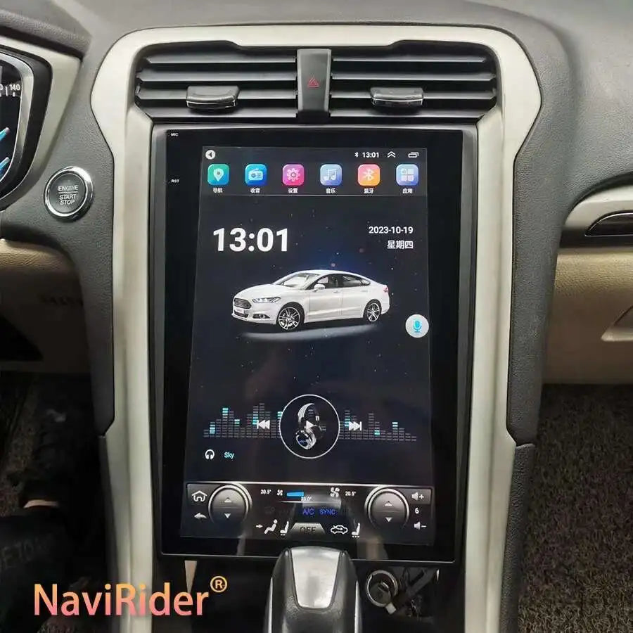 256GB Rom 12.1Inch Tesla Android Screen Car Multimedia Video Player For Ford Mondeo 2016 Fusion Radio 2din GPS Stereo Head Unit