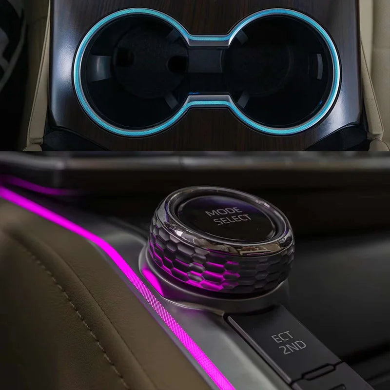 LED Car Inner Ambient light For Toyota Land Cruiser LC300 2022-2024 Dynamic Ambient Lamp Original Car 1:1 Mold Kit APP Control
