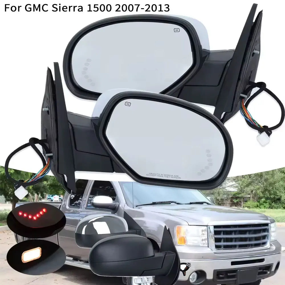 Heated Side Door Mirror Glass For Chevrolet Avalanche Tahoe Suburban Silverado For GMC Yukon Sierra 1500 2500 3500 HD 2007+ fold
