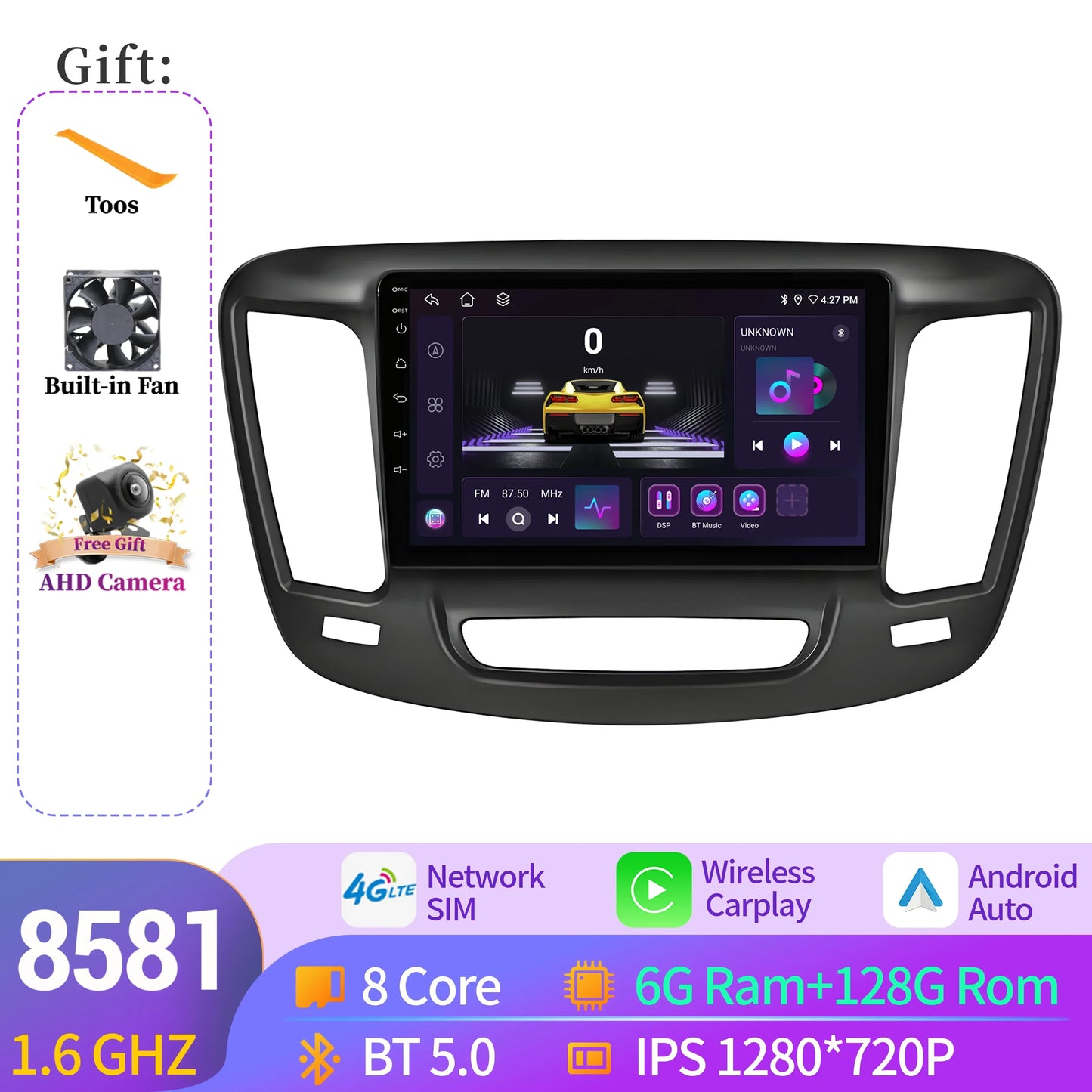 For Chrysler 200 200C 200S 2015-2019 Android 14 Car Radio Stereo Multimedia Navigation Carplay WIFI 4G 5G BT 2K QLED Screen