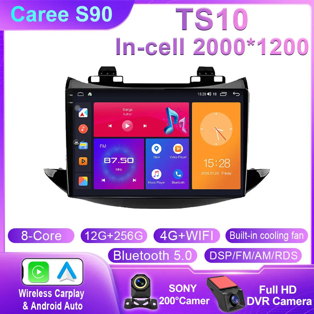 For Chevrolet Tracker Trax 2016 - 2019 Android 14 Auto Car Radio Multimedia Video Player Bluetooth GPS Navigation DSP Carplay BT
