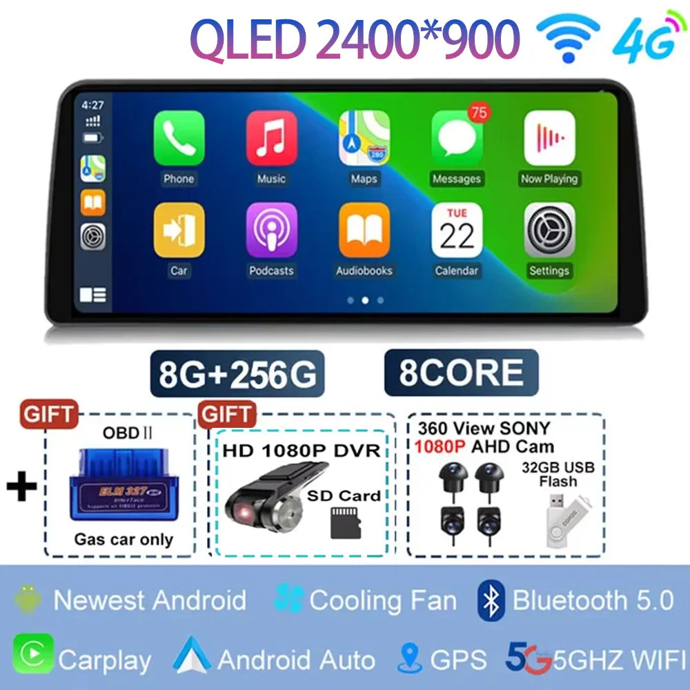 Android14 For Dodge Grand Caravan 2009-2020 Chrysler Grand Voyager 5 2011 - 2015 Car Radio Multimedia Player GPS Auto Carplay