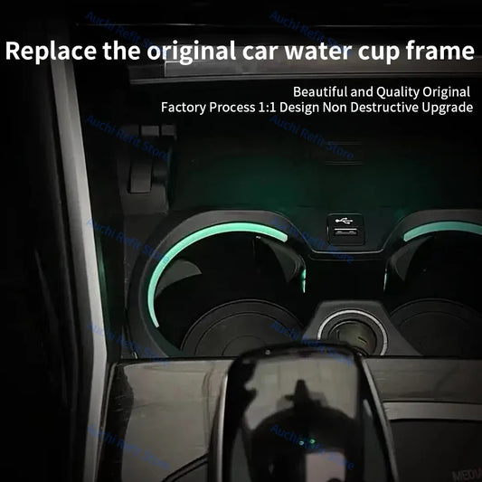 11 Colors Car LED Cup Holder Lamp For BMW G20 G22 G80 G82 G42 M2 M3 M4 I3 I4 New 2/3/4 Series Decorative Ambient Light Accessory