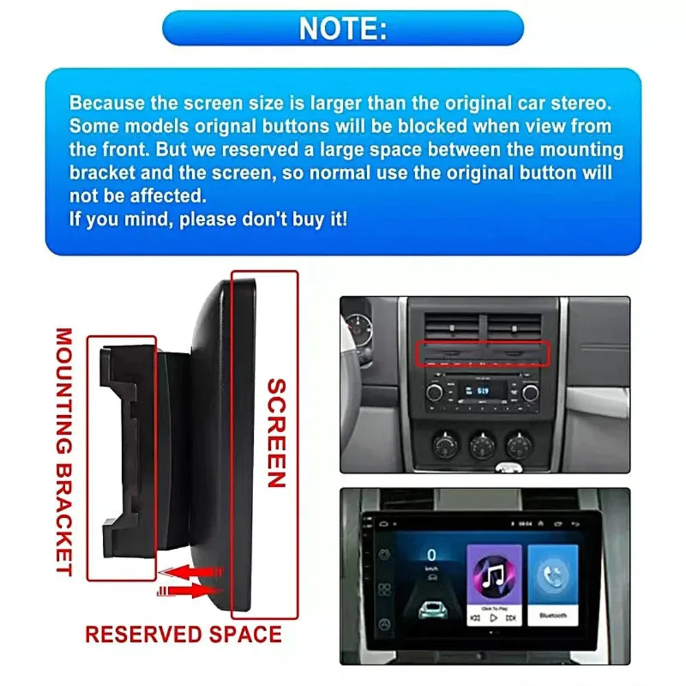 Android 13 10”4+64GB For Dodge Nitro 2007-2011 Car Multimedia wireless Carplay Android Auto GPS stereo Radio Video Palyer Head