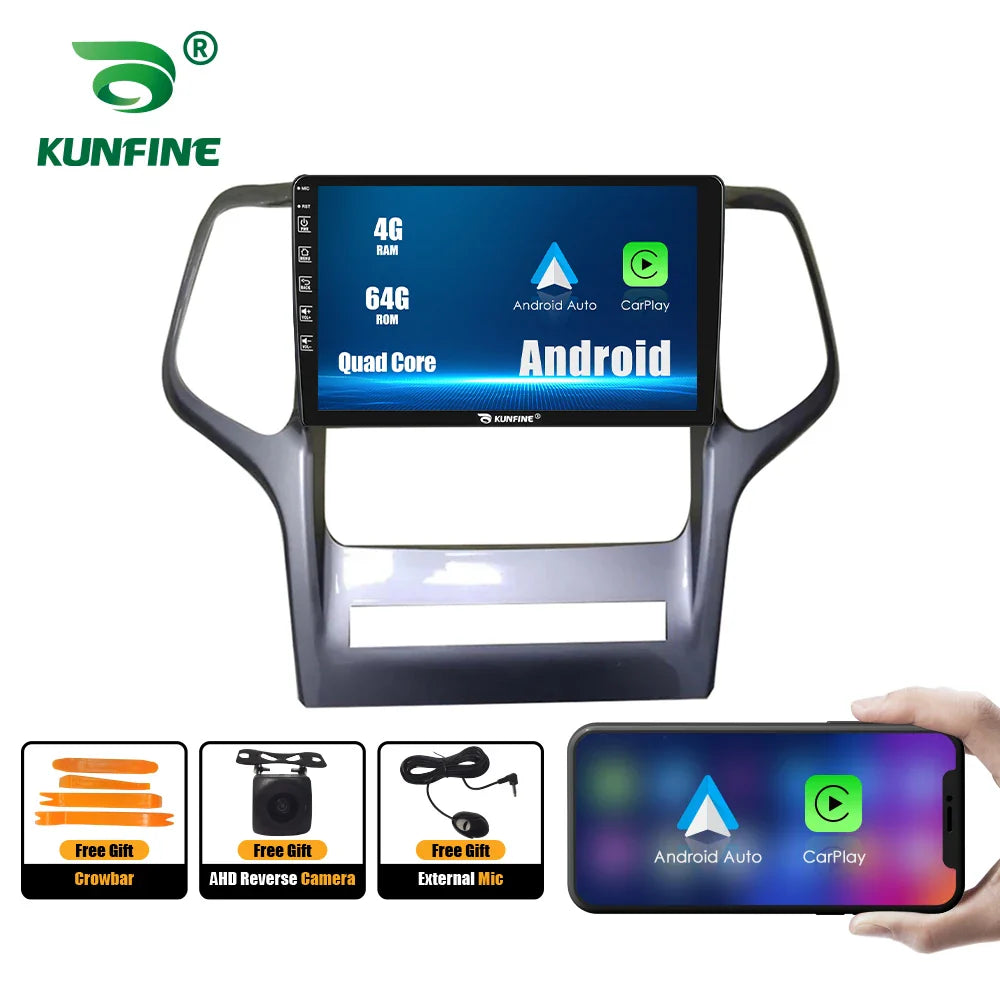 10.33 Inch Car Radio For Jeep Grand Cherokee 08-13 2Din Android Octa Core Car Stereo DVD GPS Navigation Player QLED Screen