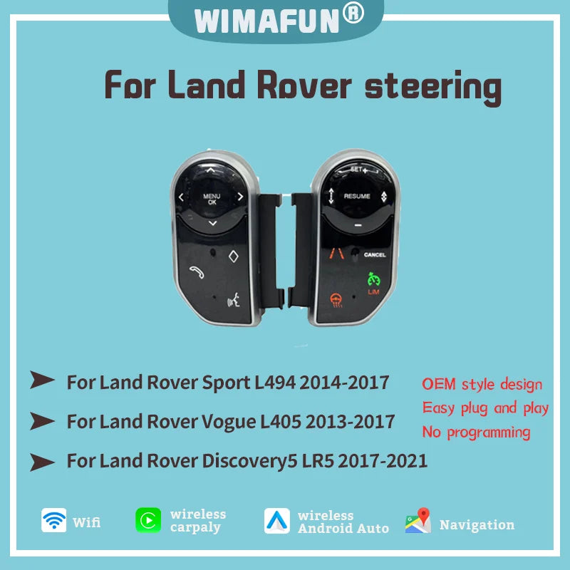 For Range Rover Vogue L405 / Sport L494 / Discovery 5 LR5 Repalcement Buttons Control Keys Car Steering Wheel Control Buttons