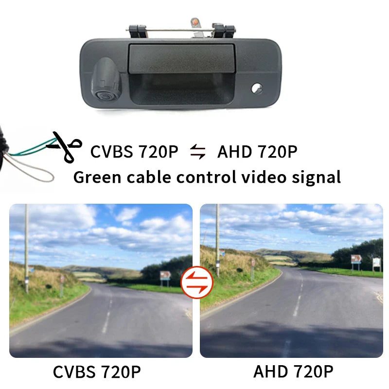 AHD 1080P NTSC Pickup Truck Tailgate Handle Rear View Reverse Camera For Totyota Tundra 2007-2013 Waterproof Backup Camera