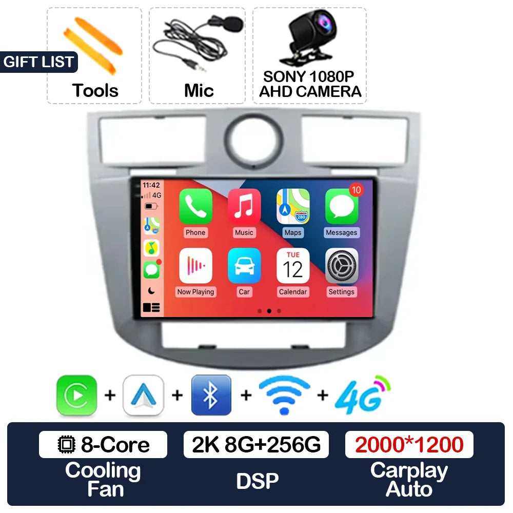 Android 15 Car Radio For Chrysler Sebring 3 JS Cirrus 2007 - 2010 GPS NAVI Multimedia Stereo Video Player 4G LTE 5G WIFI QLED BT