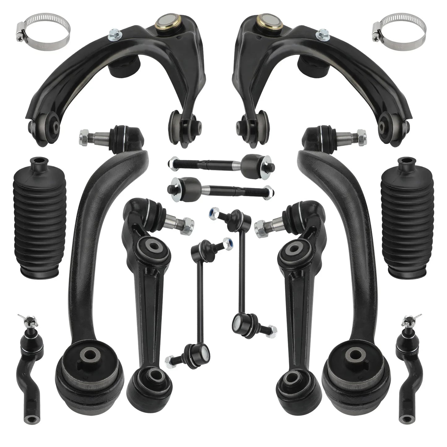 Front Upper Lower Control Arm Tierod Sway Bar for Ford Fusion Milan MKZ 2010 2011 2012