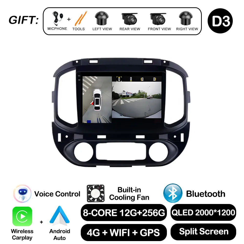 Android Auto For Chevrolet Colorado Sierra GMC 2014 - 2018 Car Radio Video Multimedia Player BT WiFi GPS Navigation Touch Screen