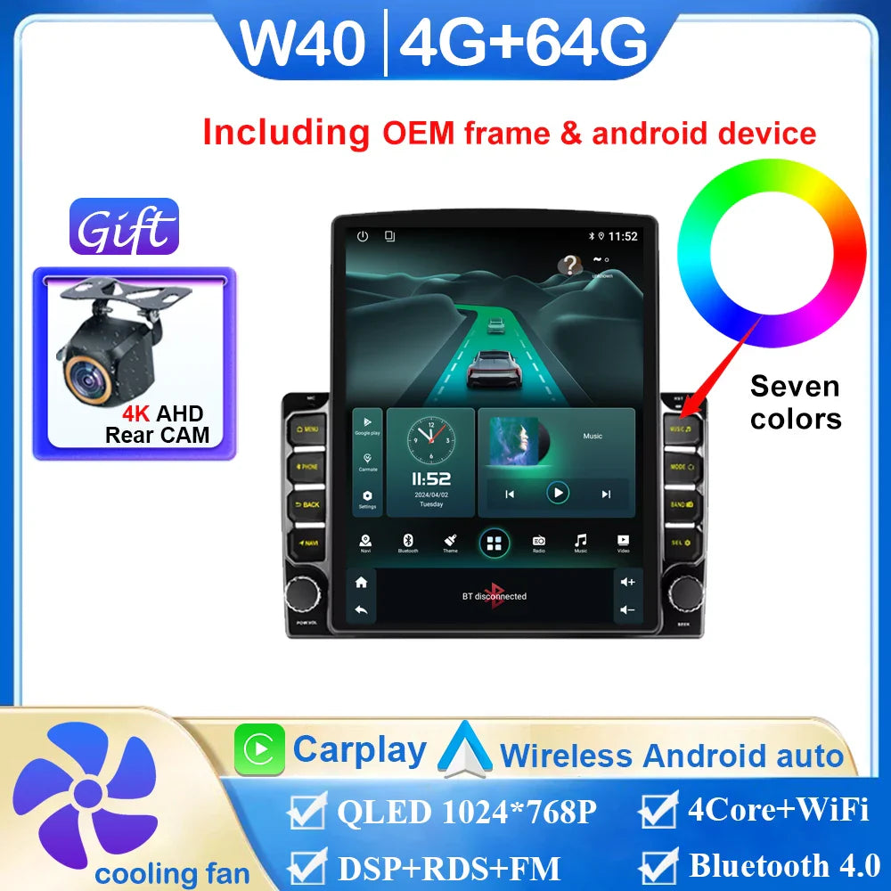 9.7 inch Android For Renault Trafic 3 14-21 For Opel Vivaro B Car Radio Carplay 2 Din Head Unit GPS Navigation  Touch Screen
