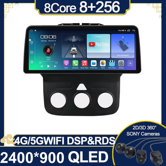 12.3inch 2400*900 Android 14 For Dodge Ram 1500 5500 2013 - 2019 Car Radio Multimedia Video Player Navigation Carplay auto WIFI