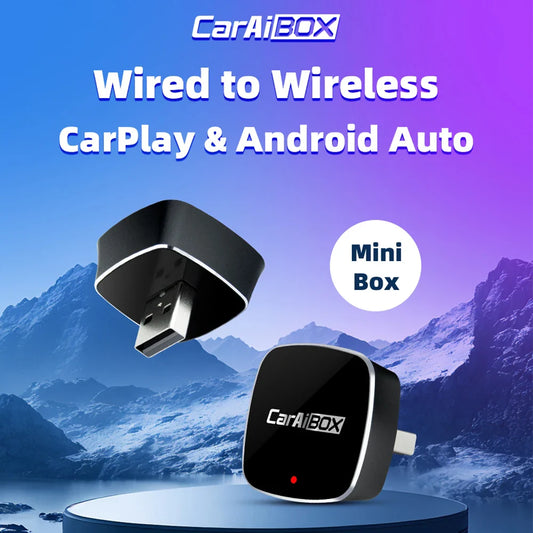 EKIY 2in1 Wireless CarPlay Dongle Wireless Android Auto Adapter AI Smart Box Car Intelligent Systems For Car With Wired CarPlay