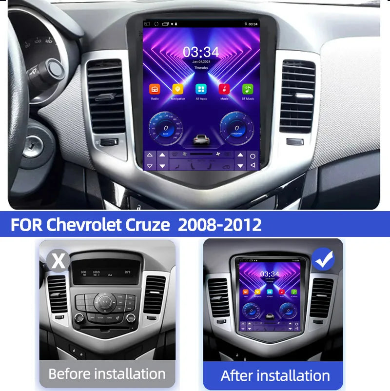 2Din Car Radio For Chevrolet Cruze J300 2008 2009-2012 Stereo Multimedia Video Player Navigation GPS Carplay 4G Android 11