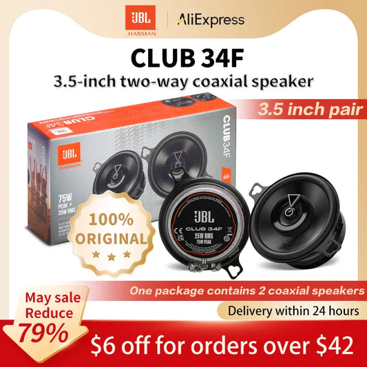 JBL car audio speaker 3.5-inch coaxial speaker treble midrange subwoofer JBL official genuine stereo speaker 3.5-inch GX328