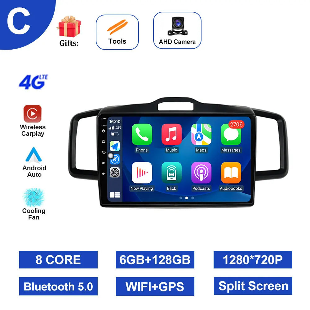 10 inch Android System for Honda Freed 2008 - 2016 Navigation GPS Car Multimedia Radio Video Player DSP Stereo WiFi+4G Bluetooth