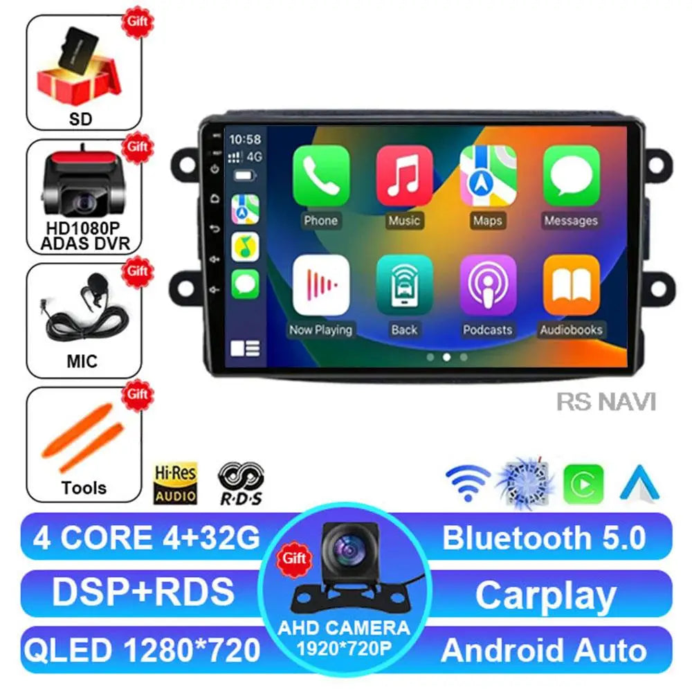 Android 14 For Renault Dacia LOGAN sandero Duster Lodgy Lada Xray Captur Dokker Car Radio Multimedia Navigation Video Player GPS