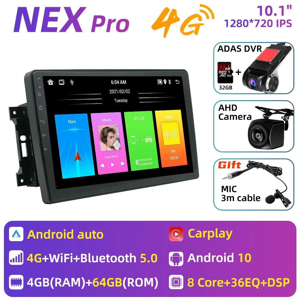 For Dodge Dakota 2009 - 2011 2 Din Android Car Radio Navigation WIFI FM GPS Multimedia Player Autoradio Head Unit Audio Stereo