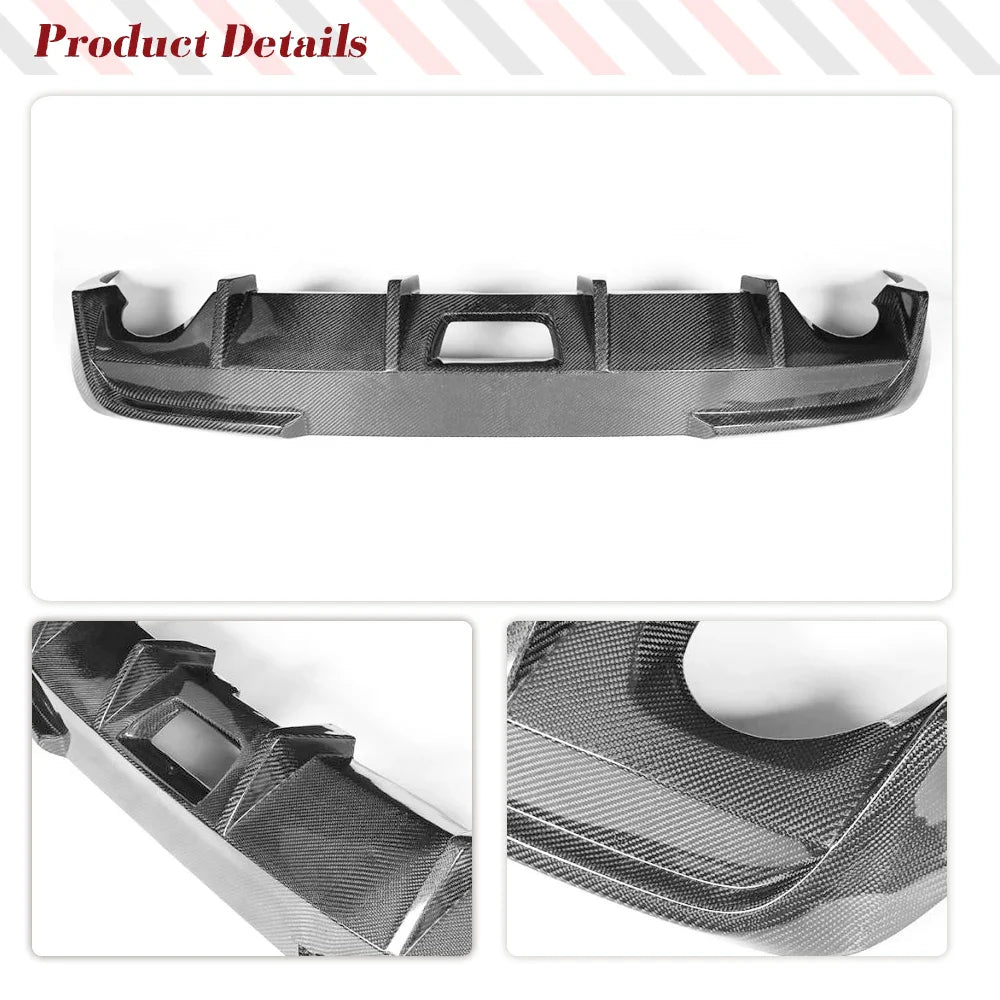Car Rear Bumper Lip Diffuser for Infiniti G37 Base Sedan 2010-2013 Rear Bumper Diffuser Splitters Body Kits Carbon Fiber / FRP