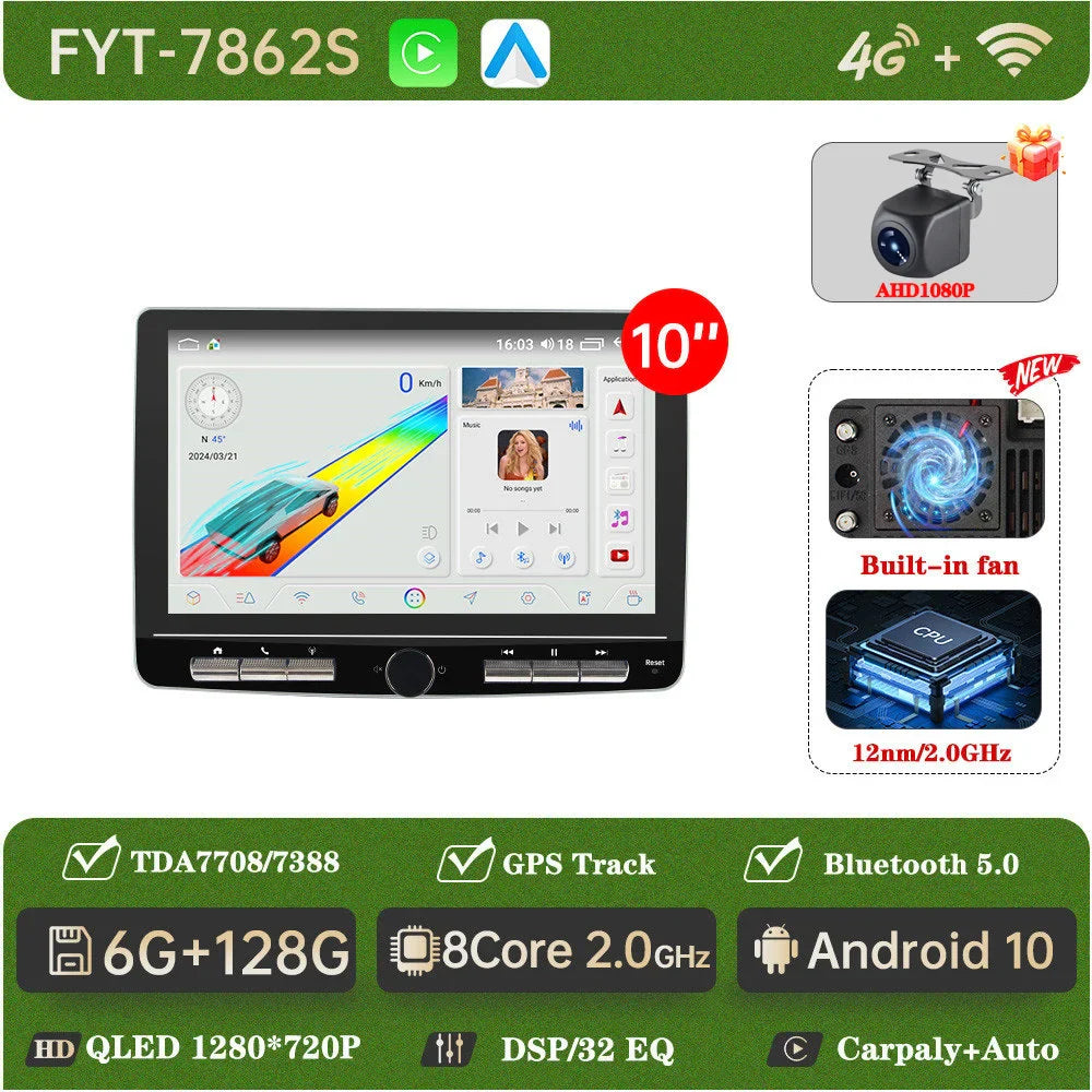 UIS7870 Android 13 Universal Car Radio Carplay auto WIFI6 360 camera Multimedia Player GPS Navigation DSP DTS DVR Head Unit