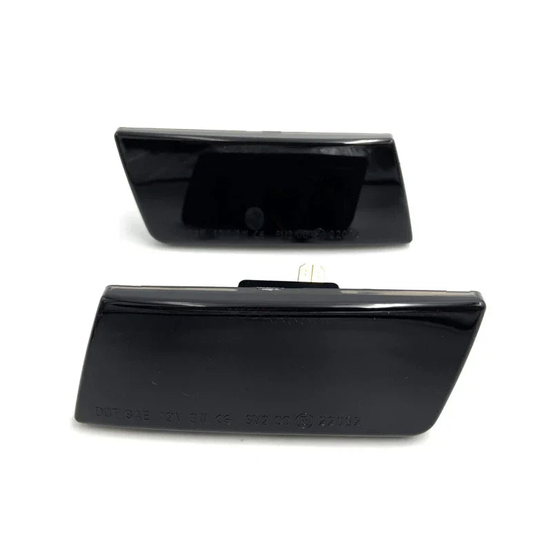 2pcs Smoked Shell Amber Car LED Front Bumper Side Marker Lights for Chrysler 300 2005-2014