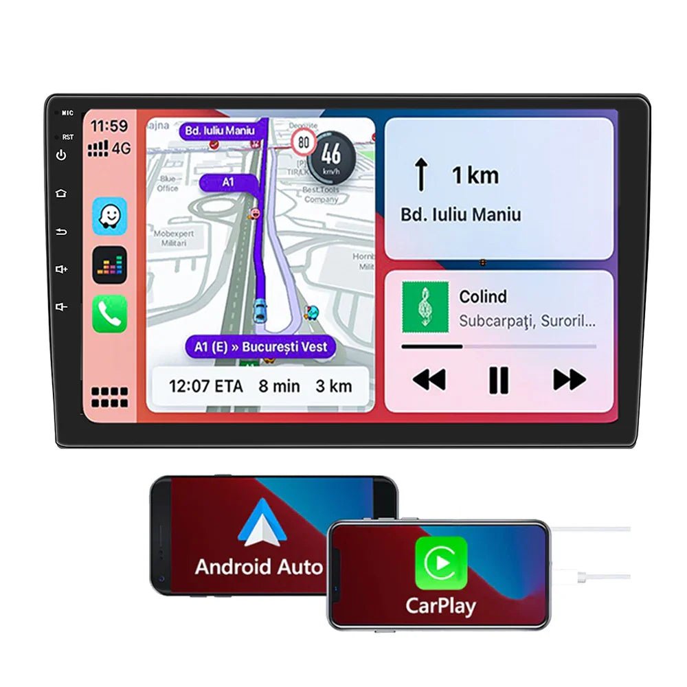 Car Radio Factory 9 Inch Touch Screen Support Bluetooth Wifi GPS Navigation Aux USB Radios With Wireless Apple Carplay