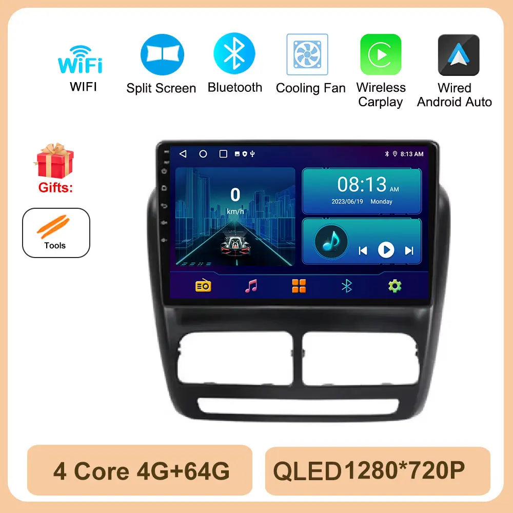 Android 14 Car Radio GPS Navigation For FIAT Doblo Opel Combo Tour 2010 2011 2012 - 2015 2018 Stereo Video Player Carplay Auto